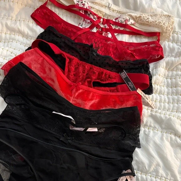 Victoria's Secret Lace Panty Collection - holiday christmas huge bundle - M - Picture 2 of 16